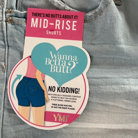YMI Wanna Betta Butt Mid Rise Shorts Size 9 - Picture 3 of 9
